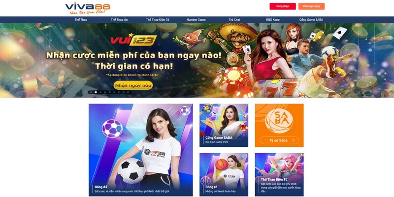 Viva88 nhà cái cá cược thể thao số 1 Việt Nam